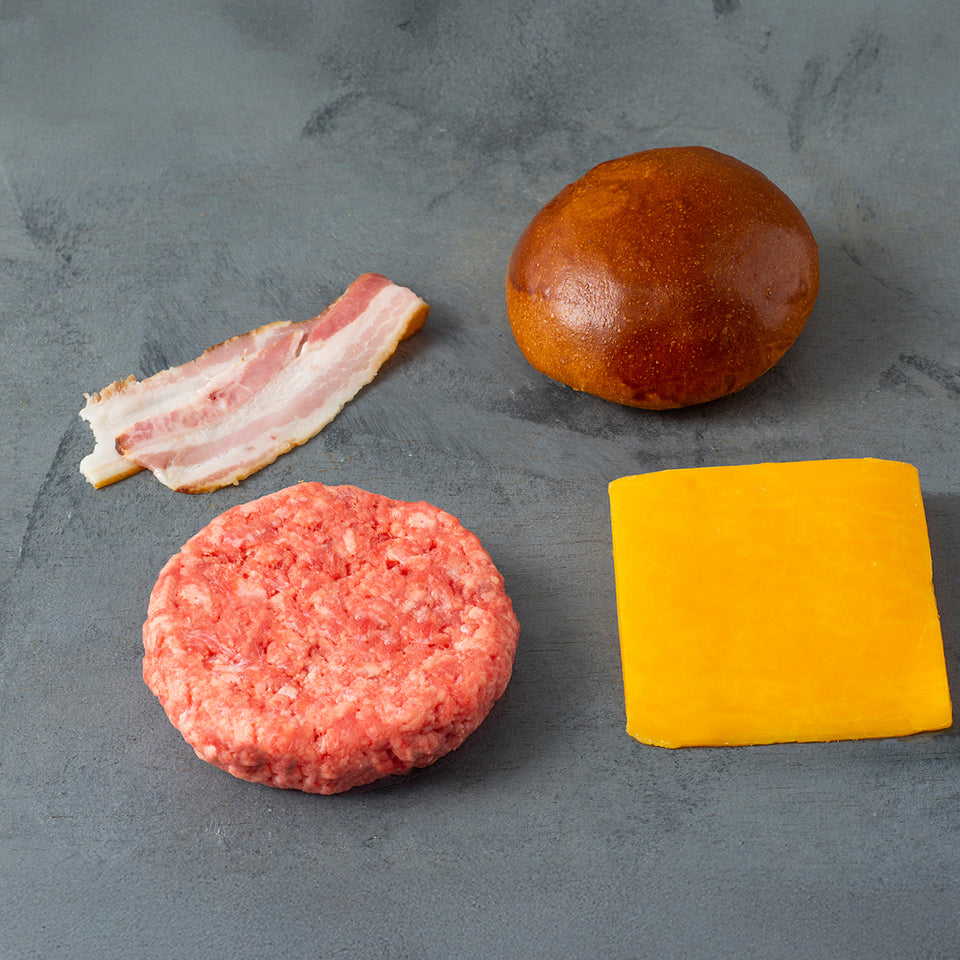 Kit Pão, Carne, Queijo e Bacon - Burger de Brisket 481 (4 un.)