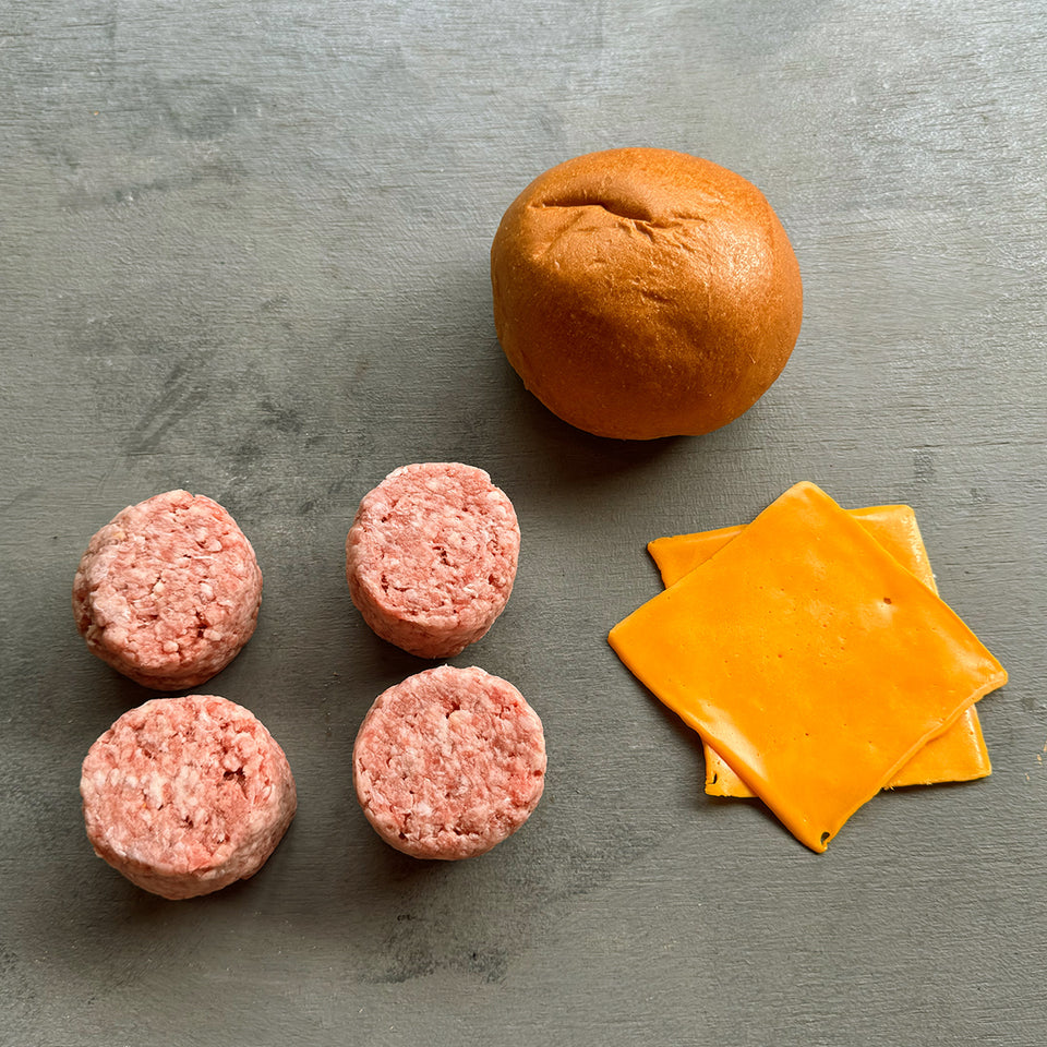 Kit Pão, Carne e Queijo - Burger Smash 481 (4 un.)