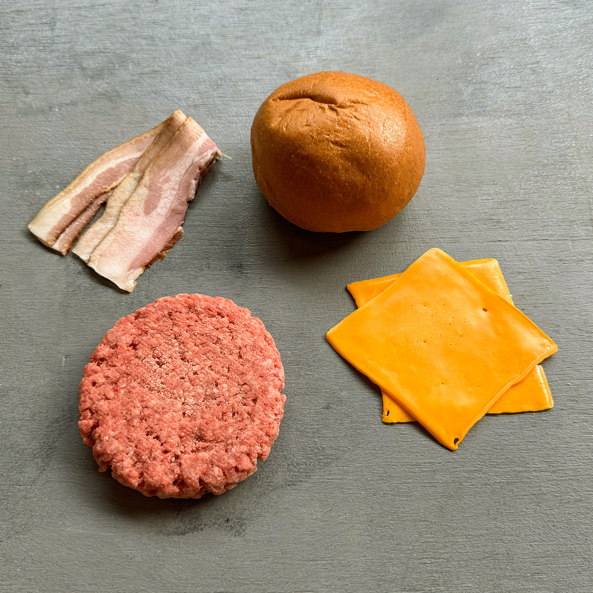 Kit Pão, Carne, Queijo e Bacon - Burger de Picanha 481 (4 un.)