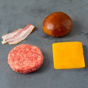 Kit Pão, Carne, Queijo e Bacon - Burger de Brisket 481 (4 un.)