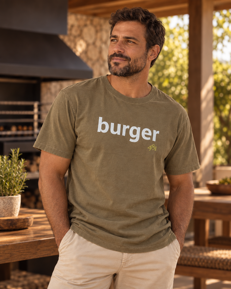 Camiseta 481 - BURGER - Verde Musgo