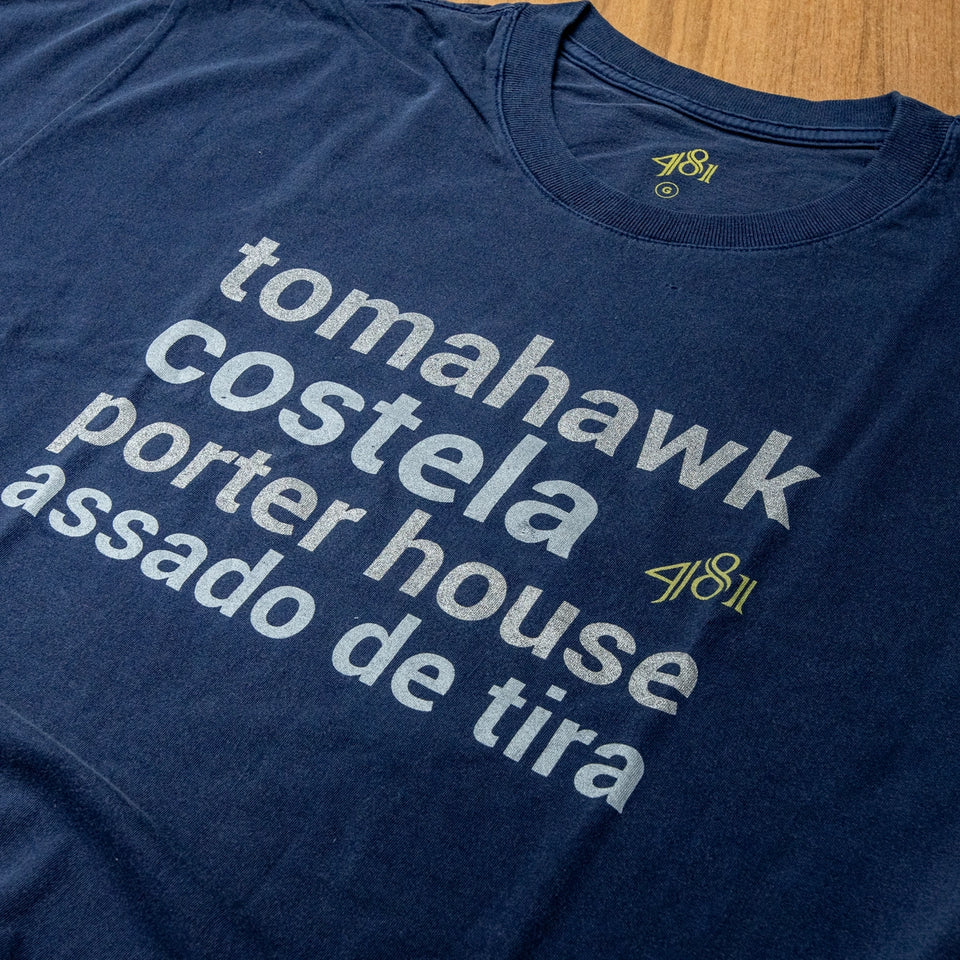 Camiseta 481 - Cortes Com Osso - Azul