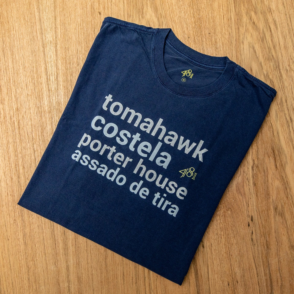 Camiseta 481 - Cortes Com Osso - Azul