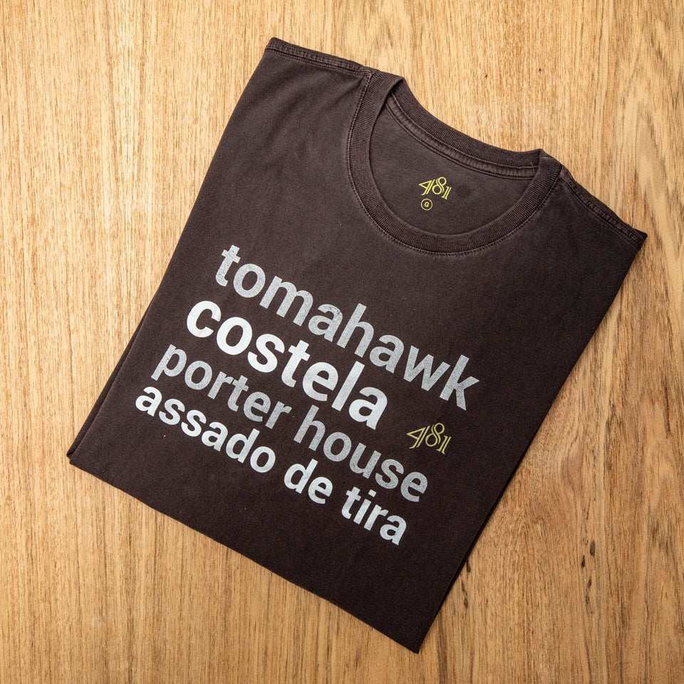 Camiseta 481 - Cortes Com Osso - Marrom