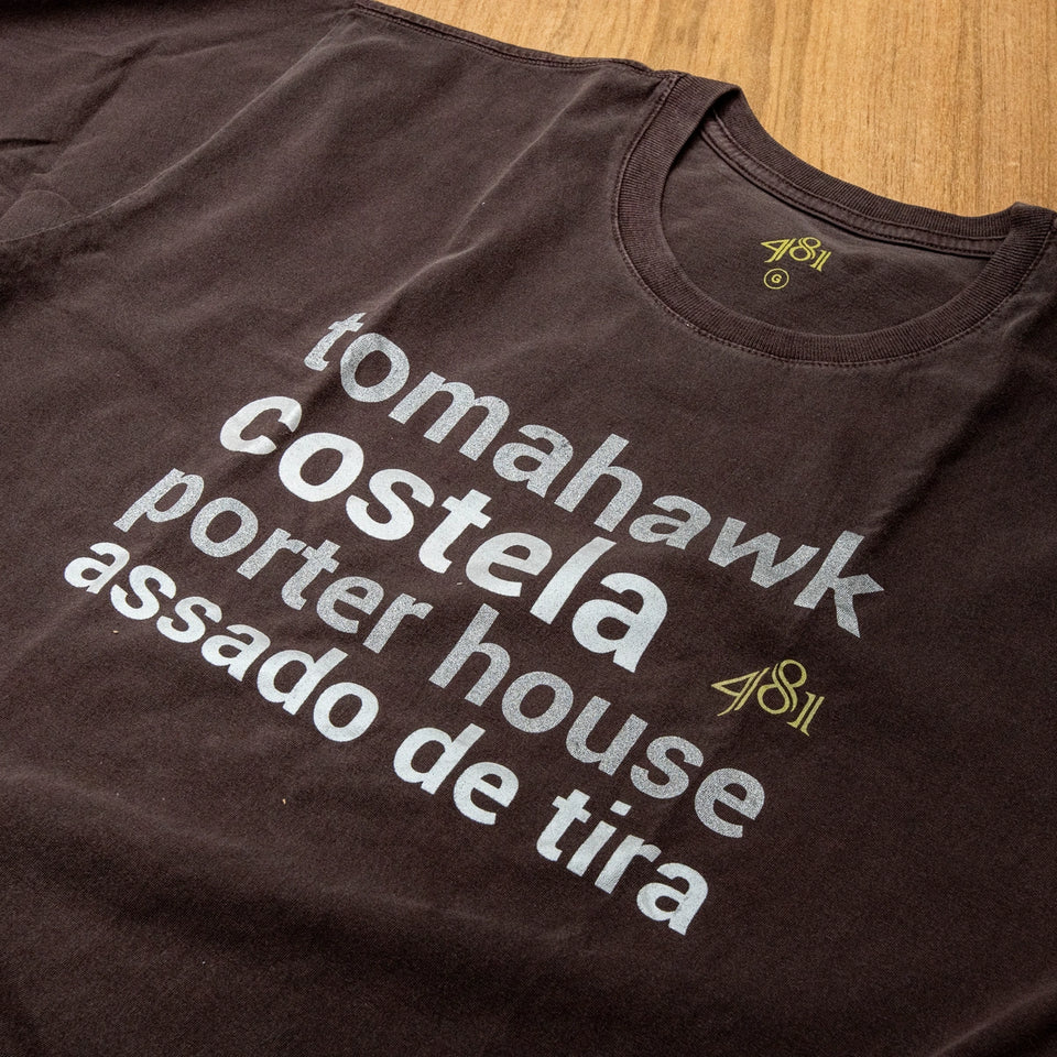 Camiseta 481 - Cortes Com Osso - Marrom