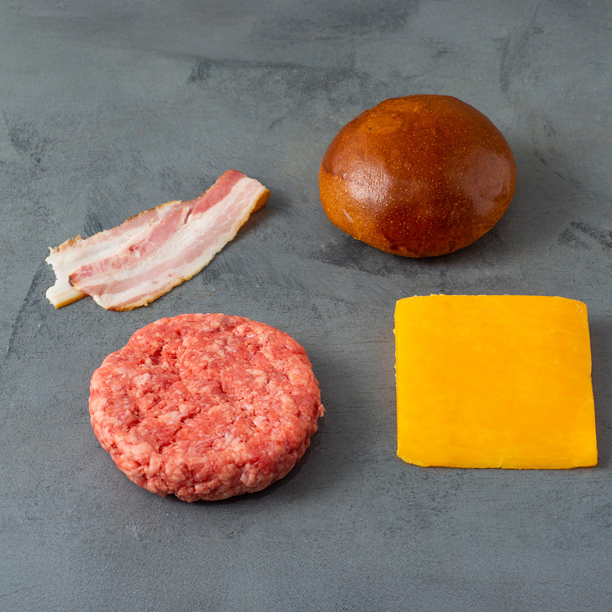Kit Pão, Carne, Queijo e Bacon - Burger de Picanha 481 (4 un.)