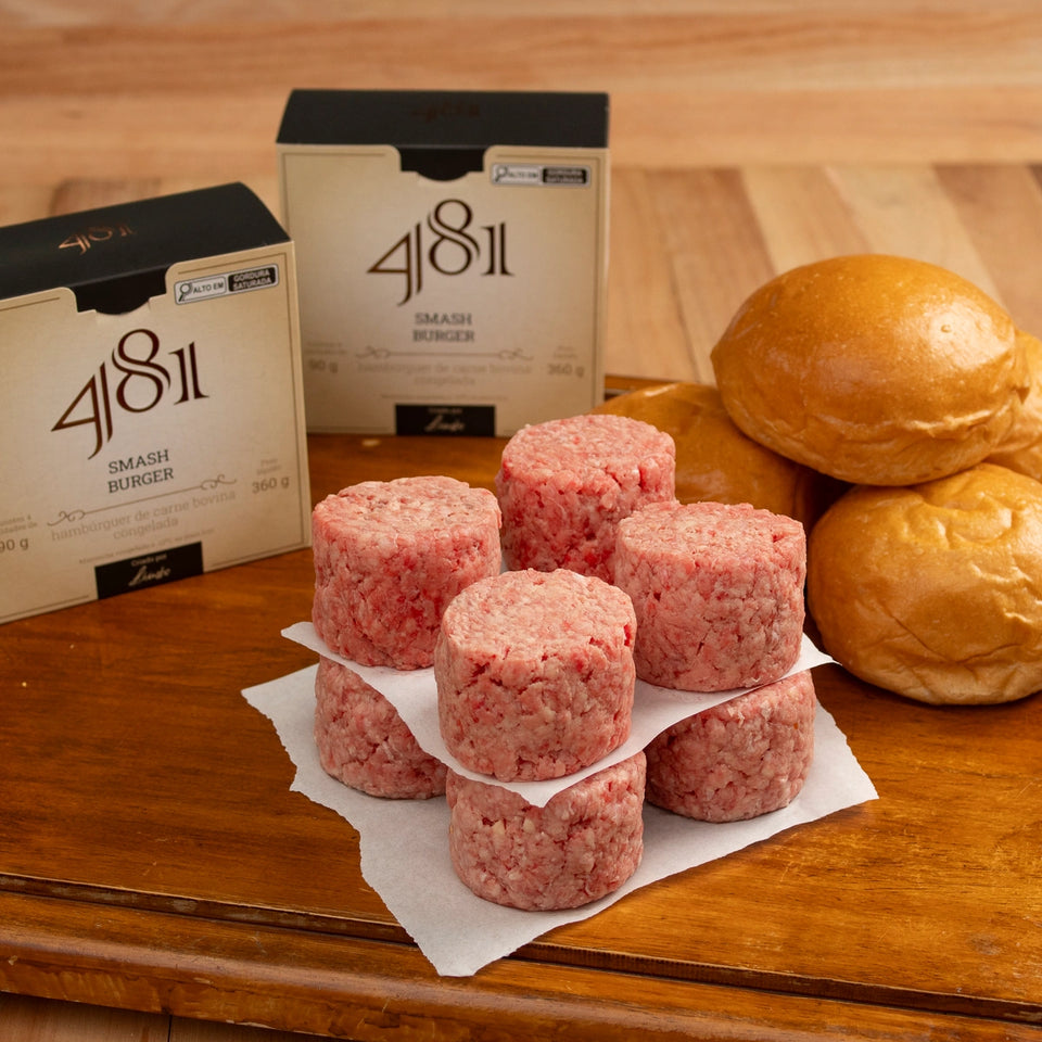 Kit Pão e Carne - Burger Smash 481 (4 un.)