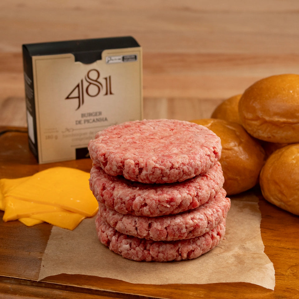 Kit Pão, Carne e Queijo - Burger de Picanha 481 (4 un.)