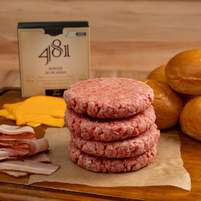 Kit Pão, Carne, Queijo e Bacon - Burger de Picanha 481 (4 un.)