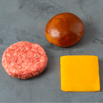 Kit 481 Burger de Picanha Pão, Carne e Queijo