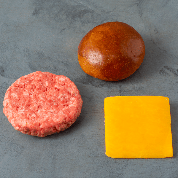 Kit 481 Burger de Picanha Pão, Carne e Queijo